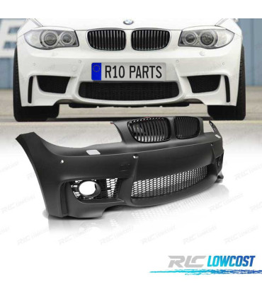 PARA-CHOQUES FRONTAL BMW E81 E82 E87 E88 04-13 LOOK 1M PDC + GRELHAS