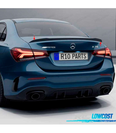 AILERON MERCEDES CLASE A V177 19- LOOK AMG 35 PRETO BRILHO