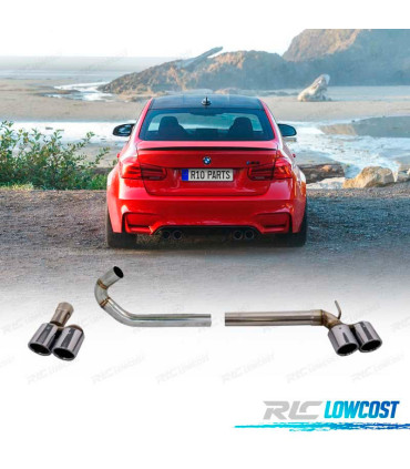CONJUNTO PONTEIRAS DE ESCAPE DUPLA BMW F30 F31 10-18 LOOK M3