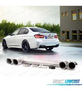 CONJUNTO PONTEIRAS DE ESCAPE DUPLA BMW F30 F31 11-18 LOOK M DOBLE