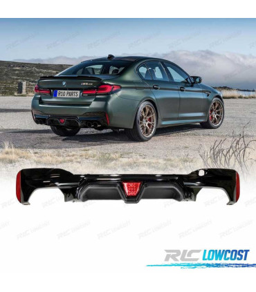 DIFUSOR BMW G30 G31 17- LOOK M5 CS PRETO BRILHANTE E CARBONO