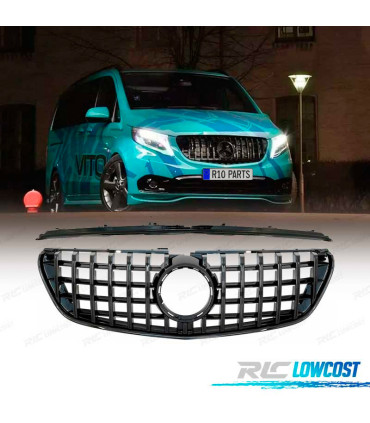 GRELHA FRONTAL MERCEDES W447 14-19 LOOK GTR PANAMERICANA PRETO