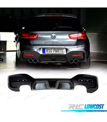 DIFUSOR TRASEIRO BMW F20 LCI 15- LOOK CS PRETO MATE OO-OO