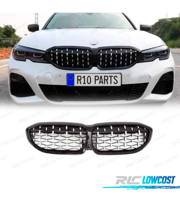 GRELHA FRONTAL BMW G20 G21 19- LOOK 340i PRETO BRILHANTE