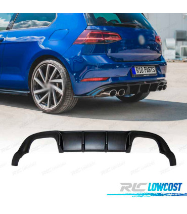 DIFUSOR TRASEIRO VW GOLF 7.5 17-20 LOOK R GTI PRETO