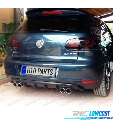 PARA-CHOQUES TRASEIRO VOLKSWAGEN VW GOLF MK6 08-13 DUPLA SAIDA