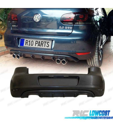 PARA-CHOQUES TRASEIRO VOLKSWAGEN VW GOLF MK6 08-13 DUPLA SAIDA