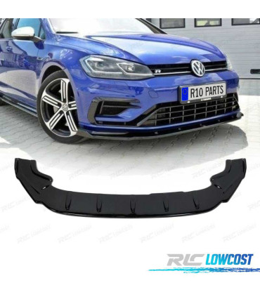 SPOILER LIP VOLKSWAGEN VW GOLF 7.5 R20 17-20 PRETO BRILLANTE