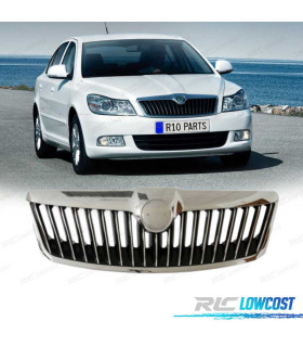 GRELHA FRONTAL SKODA OCTAVIA 10- LOOK RS CROMADO PRETO