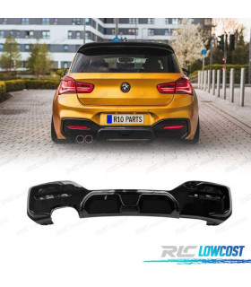 DIFUSOR TRASEIRO BMW F20 LCI 15-19 LOOK CS PRETO BRILHANTE