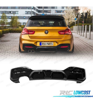 DIFUSOR TRASEIRO BMW F20 LCI 15-19 LOOK CS PRETO BRILHANTE