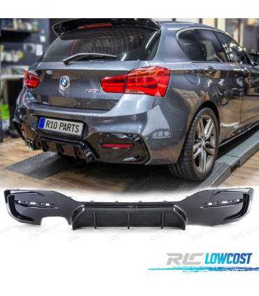 DIFUSOR TRASEIRO BMW F20 F21 LCI 15- LOOK M PERFORMANCE PRETO BRILHANTE