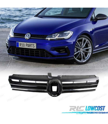 GRELHA FRONTAL VOLKSWAGEN VW GOLF 7.5 17-20 ACC LOOK R PRETO CROMADO
