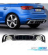 DIFUSOR AUDI A3 8V SPORTBACK S LINE 16-20 LOOK RS3 + PONTEIRA DE ESCAPE
