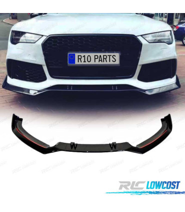 SPOILER LIP FRONTAL AUDI A7 LOOK RS7 11-18 PRETO