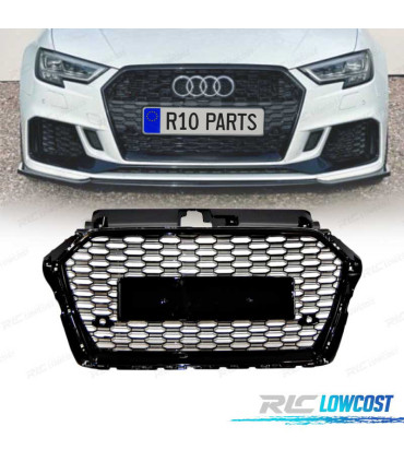 GRELHA FRONTAL AUDI A3 16-20 LOOK RS3 PRETO