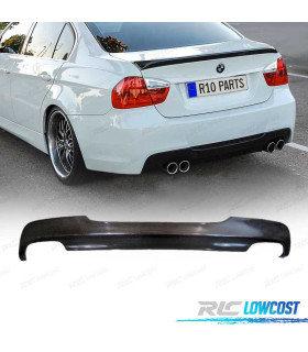 DIFUSOR TRASEIRO BMW E90 E91 335I LOOK M TECH 2 SAÍDAS CARBONO 05-12
