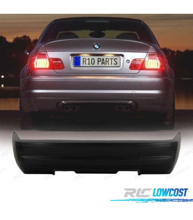 PARA-CHOQUES TRASEIRO BMW E46 COUPE CABRIO 98-04 LOOK M3 2 DUPLA SAÍDA