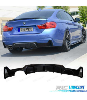 DIFUSOR TRASEIRO BMW F32 F33 F36 LOOK M PERFORMANCE CARBONO SAIDA DUPLA ESQUERDA