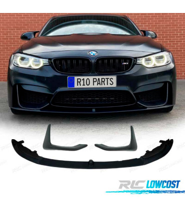 SPOILER LIP BMW F80 F82 F83 11-18 + SPLITTERS PRETO MATE