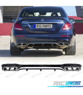 DIFUSOR MERCEDES CLASE E W213 AMG 16-19 LOOK E63 + PONTEIRAS ESCAPE