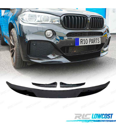 SPOILER LIP FRONTAL BMW X5 F15 12-18 LOOK M PERFORMANCE PRETO BRILHANTE