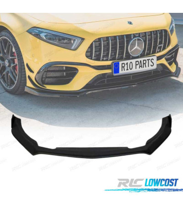 SPOILER LIP FRONTAL MERCEDES W177 18- LOOK AMG A45 S PRETO