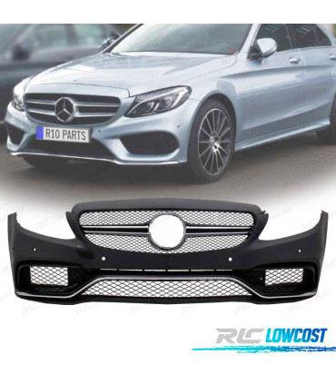 PARA-CHOQUES FRONTAL MERCEDES W205 SW 14-18 LOOK AMG C63 PRETO