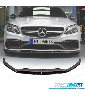 SPOILER LIP FRONTAL MERCEDES W205 SW 19- LOOK C63 PRETO