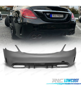 PARA-CHOQUES TRASEIRO MERCEDES CLASSE C W205 4P 19- LOOK C43