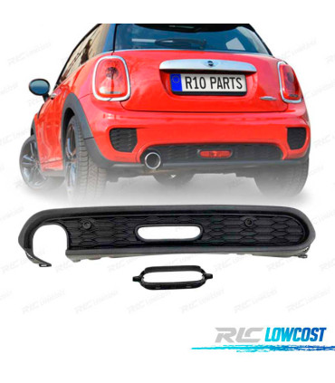 DIFUSOR TRASEIRO MINI COOPER F55 F56 LOOK JCW PRETO