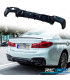 DIFUSOR TRASEIRO BMW G30 G31 17- LOOK M PERFORMANCE PRETO BRILHO