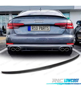 AILERON SPOILER TRASEIRO AUDI A4 B9 15-18 SEDAN CARBONO