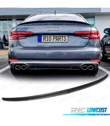AILERON SPOILER TRASEIRO AUDI A4 B9 15-18 SEDAN CARBONO