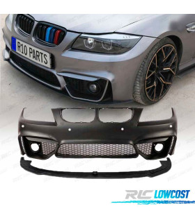PARA-CHOQUES FRONTAL BMW E90 E91 08-12 LOOK M4 PDC GRELHAS NEVOEIRO + SPOILER LIP