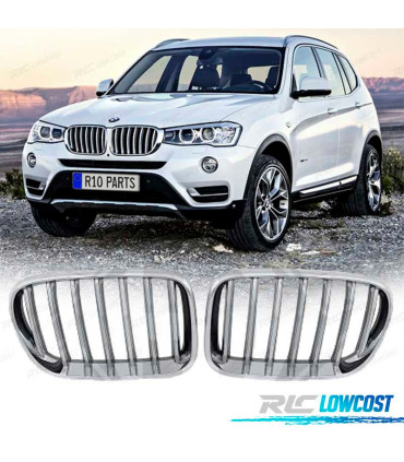 GRELHA FRONTAL BMW X3 F25 LCI 14-18 CROMADO LOOK M PERFORMANCE