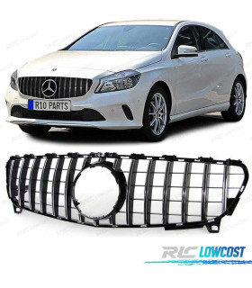 GRELHA FRONTAL MERCEDES CLASE A W176 16-18 LOOK AMG GT PRETO CROMADO