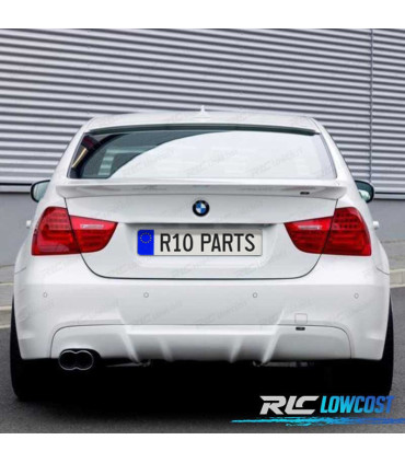AILERON LIP SPOILER TRASEIRO BMW E90 05-12 LOOK M PRETO BRILHO