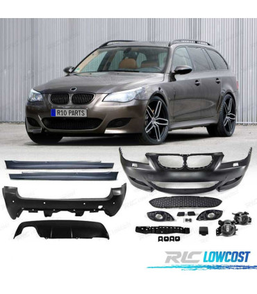 KIT CARROÇARIA BMW E61 TOURING 03-07 COM NEVOEIROS SRA LOOK M5