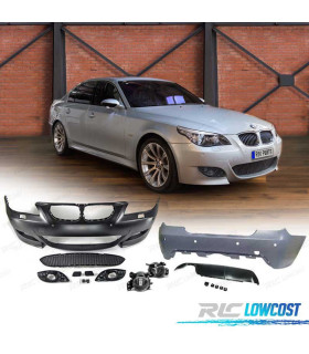 KIT PARA-CHOQUES BMW E60 03-07 COM NEVOEIROS + PDC LOOK M5