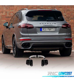 PONTEIRAS DE ESCAPE PORSCHE CAYENNE 17- LOOK GTS PRETO