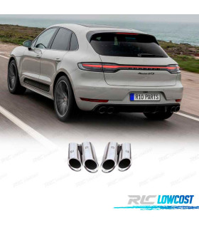 PONTEIRAS DE ESCAPE PORSCHE MACAN 18- LOOK GTS CROMADO