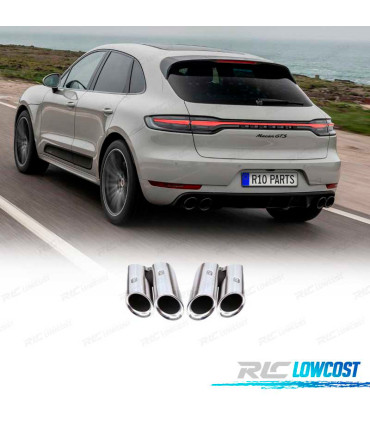 PONTEIRAS DE ESCAPE PORSCHE MACAN 18- LOOK GTS CROMADO