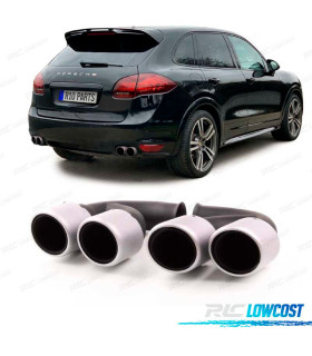 PONTEIRAS DE ESCAPE PORSCHE CAYENNE V8 GTS TURBO S 10-14 MATT SILVER
