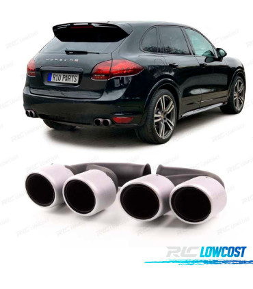 PONTEIRAS DE ESCAPE PORSCHE CAYENNE V8 GTS TURBO S 10-14 MATT SILVER