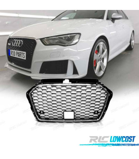 GRELHA AUDI A3 8V 16-19 PRETO CROMADO LOOK RS3