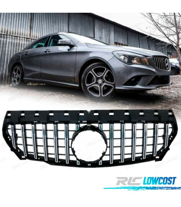 GRELHA FRONTAL CLASE CLA C117 13-18 LOOK AMG GT PRETO CROMO