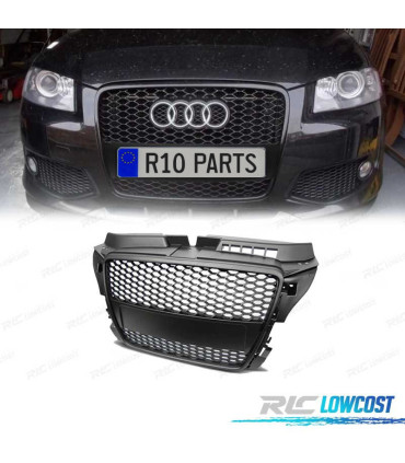 GRELHA FRONTAL AUDI A3 8P 08-12 PRETO LOOK RS3