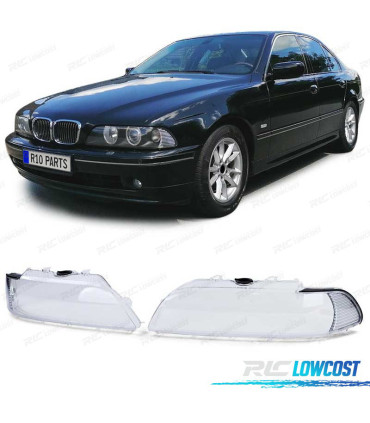 CAPAS VIDRO FARÓIS FRONTAIS BMW E39 00-03 CROMADO