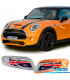 PISCAS LATERAIS PARA MINI COOPER F55 F56 F57 LED UK FLAG VERMELHA AZUL